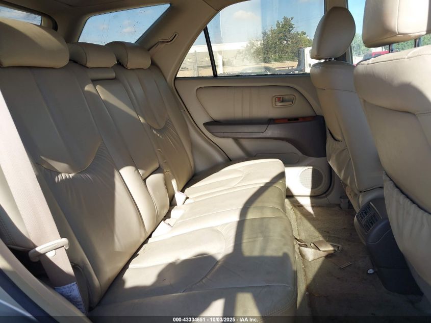 2000 Lexus Rx 300 VIN: JT6GF10U9Y0057838 Lot: 43334651