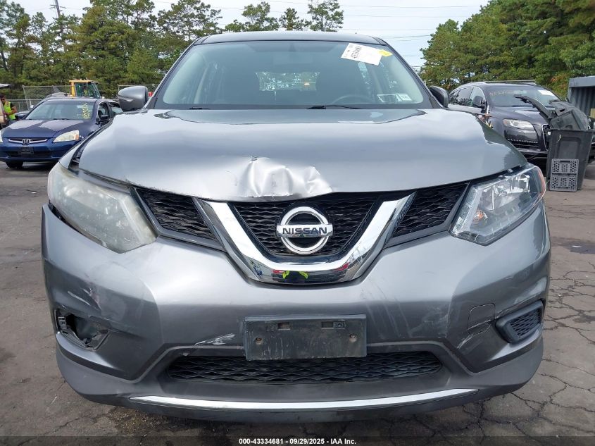 2015 Nissan Rogue S VIN: KNMAT2MVXFP500776 Lot: 43334681