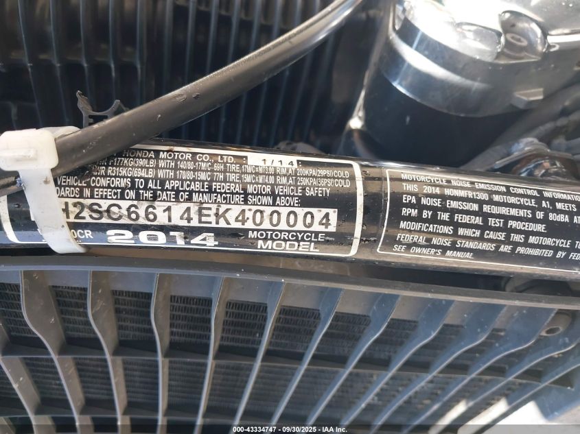 2014 Honda Stateline VIN: JHZSC6614EK400004 Lot: 43334747