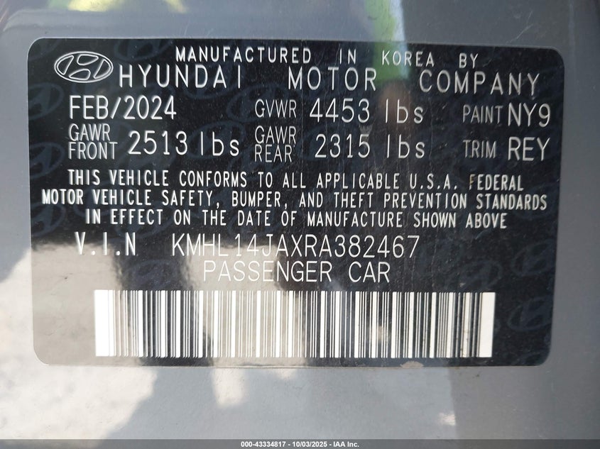 2024 HYUNDAI SONATA SEL - KMHL14JAXRA382467