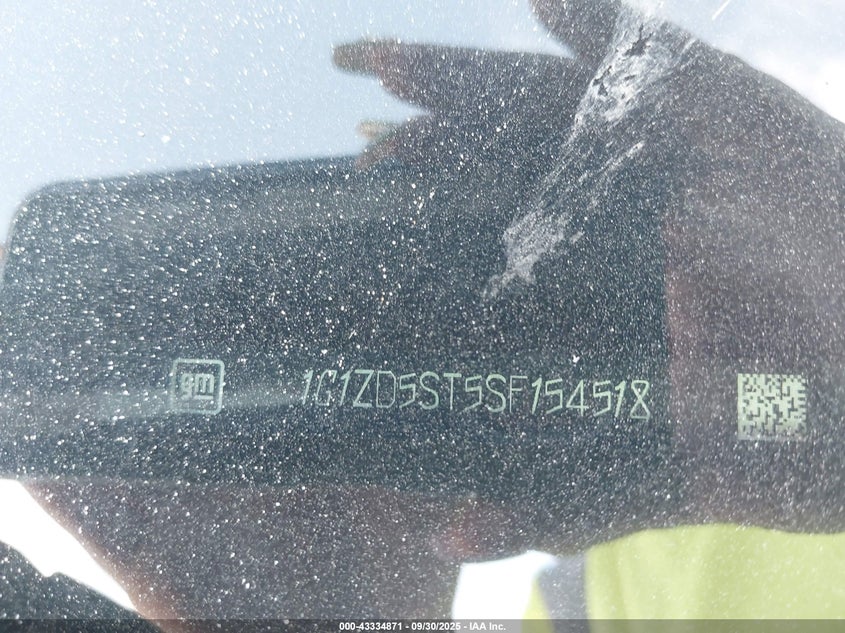 2025 Chevrolet Malibu Fwd 1Lt VIN: 1G1ZD5ST5SF154518 Lot: 43334871