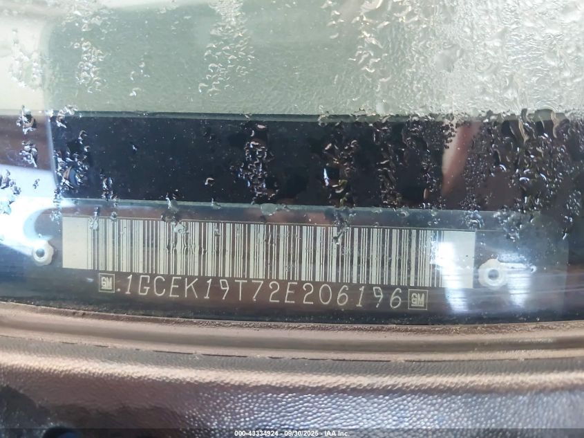 2002 Chevrolet Silverado 1500 Lt VIN: 1GCEK19T72E206196 Lot: 43334924