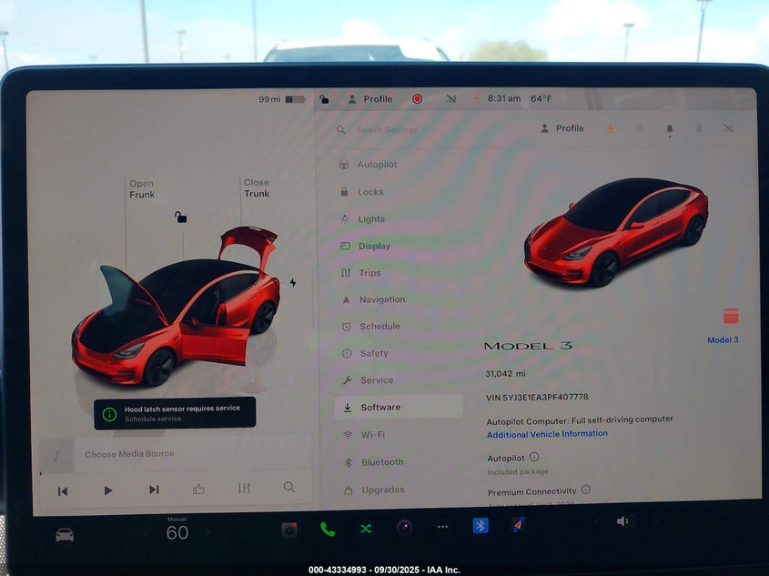 2023 Tesla Model 3 Rear-Wheel Drive VIN: 5YJ3E1EA3PF407778 Lot: 43334993