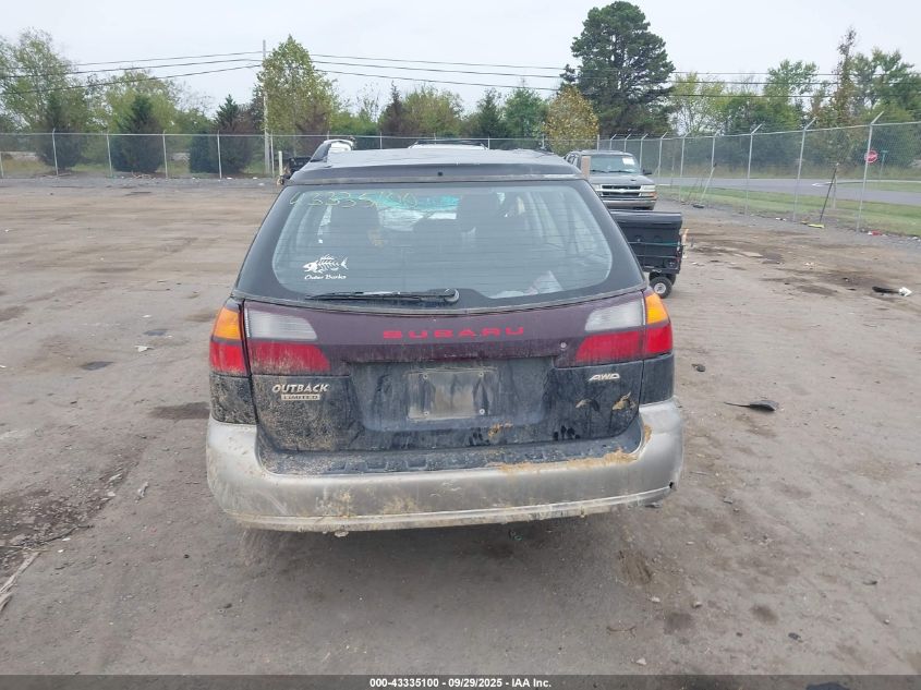 2000 Subaru Outback Limited VIN: 4S3BH6861Y6668914 Lot: 43335100