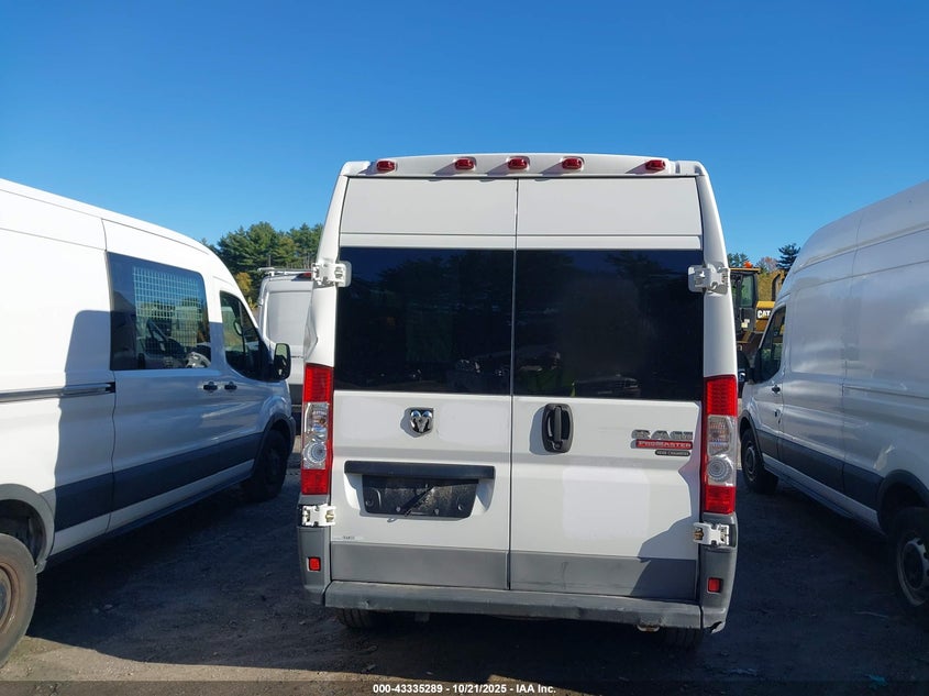 2016 Ram Promaster 2500 Window Van High Roof VIN: 3C6TRVPG8GE107163 Lot: 43335289