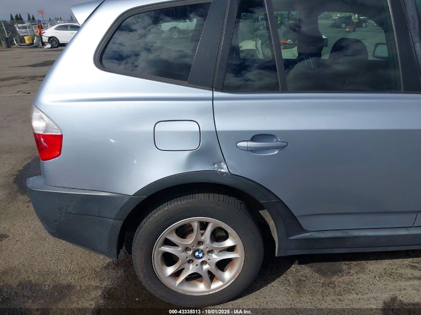 2004 BMW X3 2.5I VIN: WBXPA73424WB24797 Lot: 43335313