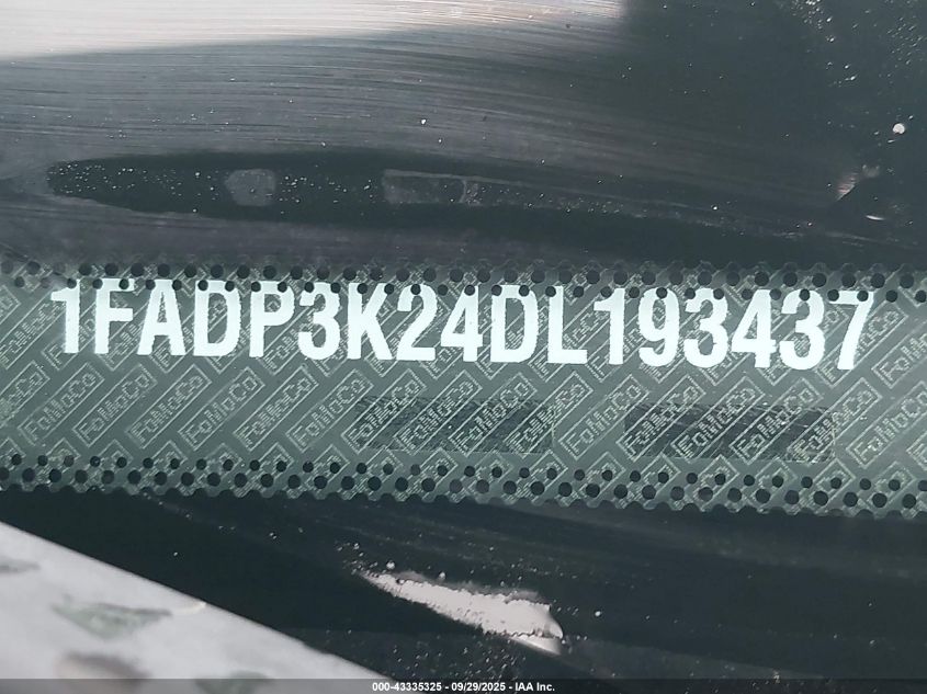 2013 Ford Focus Se VIN: 1FADP3K24DL193437 Lot: 43335325