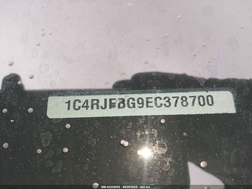2014 Jeep Grand Cherokee Limited VIN: 1C4RJFBG9EC378700 Lot: 43335352