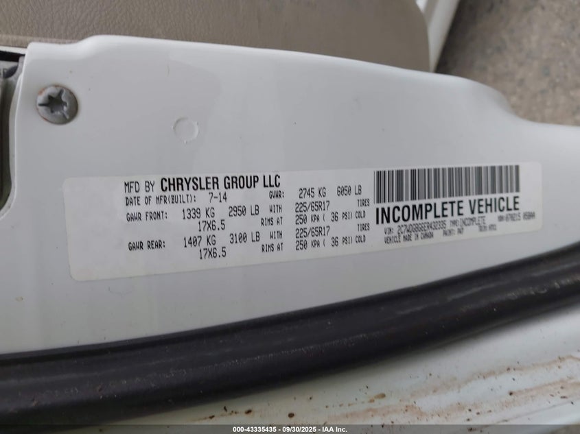 2014 DODGE GRAND CARAVAN SE 2C7WDGBG6ER432335