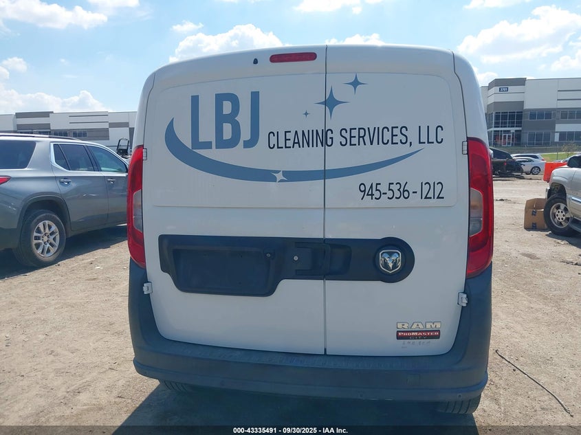 2016 Ram Promaster City Tradesman VIN: ZFBERFAT8G6B75536 Lot: 43335491