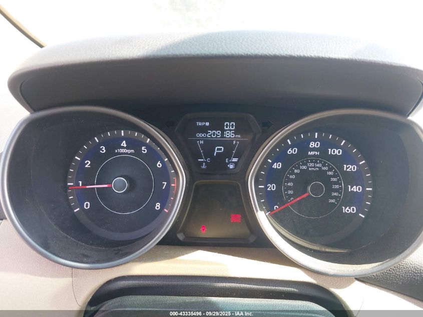 2013 Hyundai Elantra Gls VIN: 5NPDH4AE6DH398416 Lot: 43335496