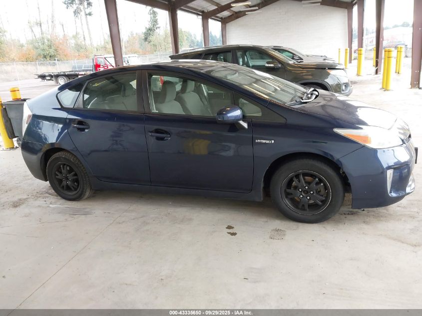 2013 Toyota Prius Three VIN: JTDKN3DU5D1619296 Lot: 43335650
