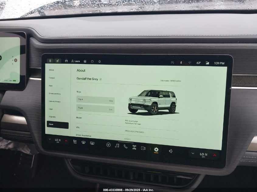 2024 Rivian R1S Adventure Quad Motor Large Pack VIN: 7PDSGABA3RN036435 Lot: 43335986