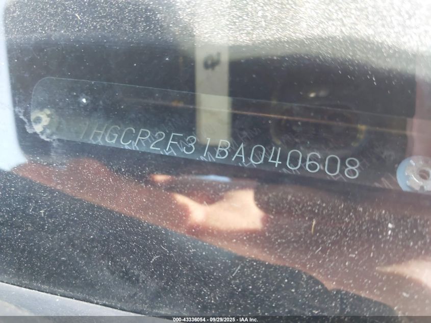 2011 Honda Accord 2.4 Lx VIN: 1HGCP2F31BA040608 Lot: 43336054