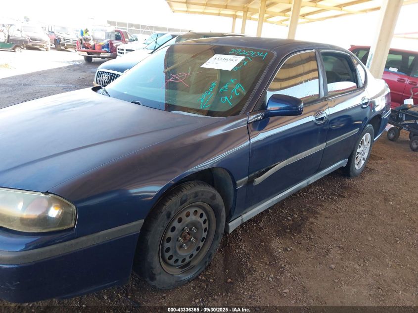2005 Chevrolet Impala VIN: 2G1WF52E159292004 Lot: 43336365