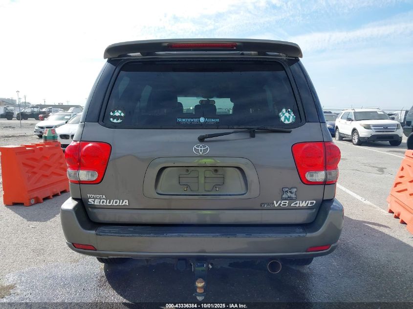 2006 Toyota Sequoia Limited V8 VIN: 5TDBT48A96S272038 Lot: 43336384