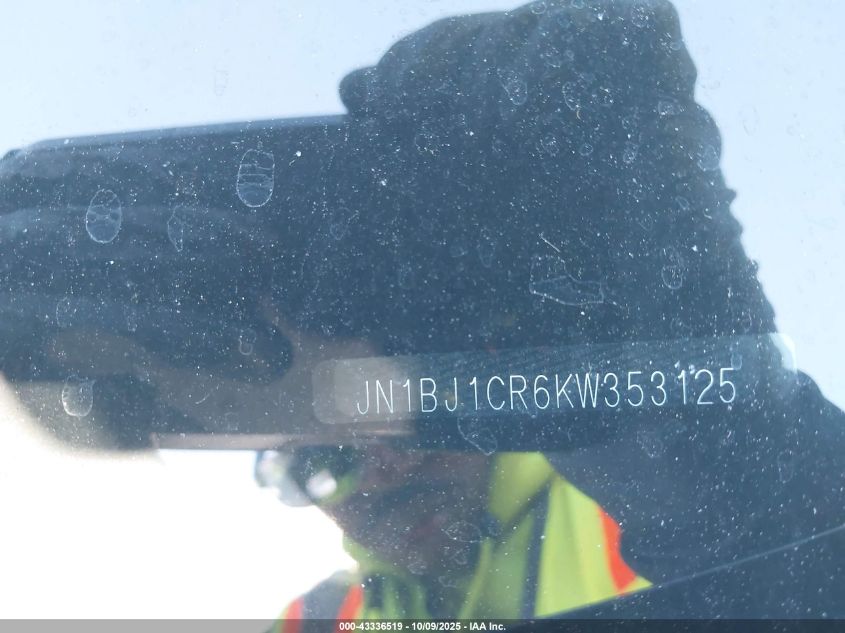 2019 Nissan Rogue Sport Sv VIN: JN1BJ1CR6KW353125 Lot: 43336519
