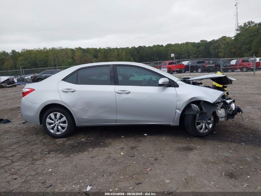 2014 Toyota Corolla Le VIN: 5YFBURHE5EP120164 Lot: 43336586