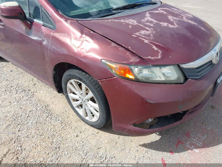 2012 Honda Civic Ex VIN: 2HGFB2F81CH508444 Lot: 43336650