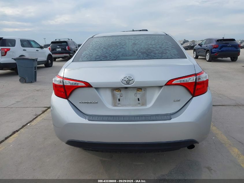 2016 Toyota Corolla Le VIN: 5YFBURHE4GP389047 Lot: 43336688