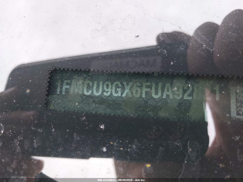 2015 Ford Escape Se VIN: 1FMCU9GX6FUA92821 Lot: 43336833