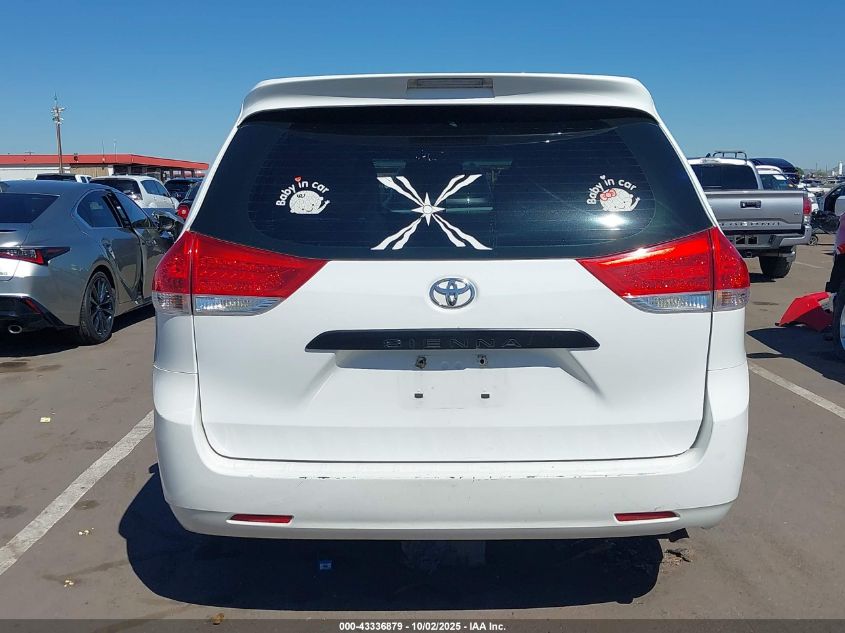 2013 Toyota Sienna L V6 7 Passenger VIN: 5TDZK3DC4DS299440 Lot: 43336879