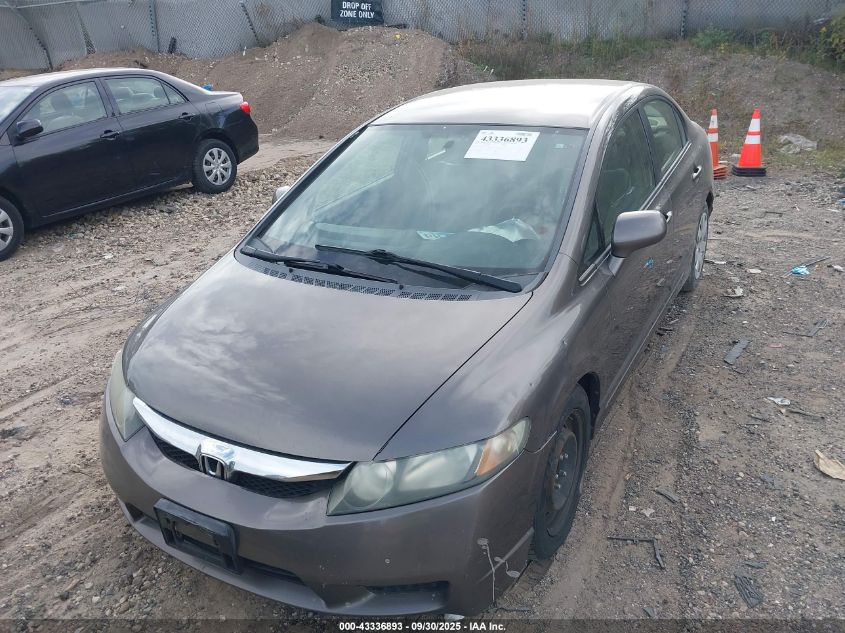 2009 Honda Civic Lx VIN: 19XFA16539E051836 Lot: 43336893