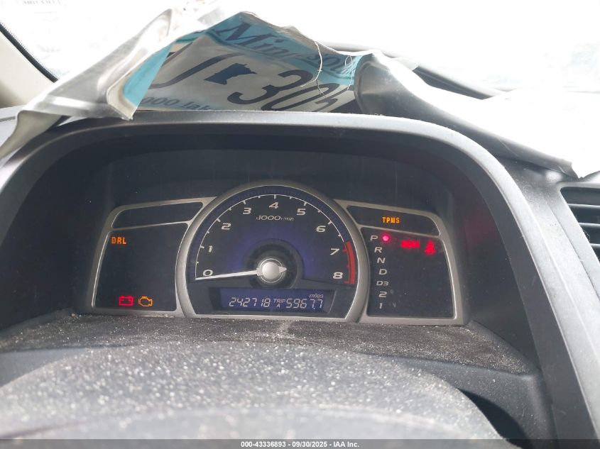 2009 Honda Civic Lx VIN: 19XFA16539E051836 Lot: 43336893