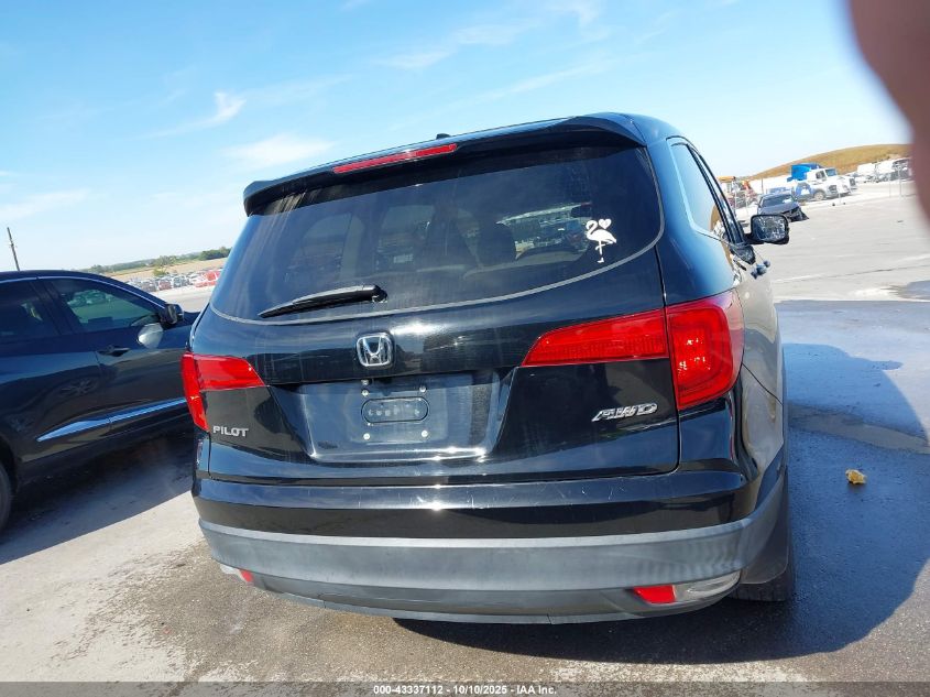 2016 Honda Pilot Ex-L VIN: 5FNYF6H59GB095335 Lot: 43337112