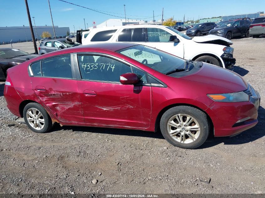 2010 Honda Insight Ex VIN: JHMZE2H74AS021105 Lot: 43337114