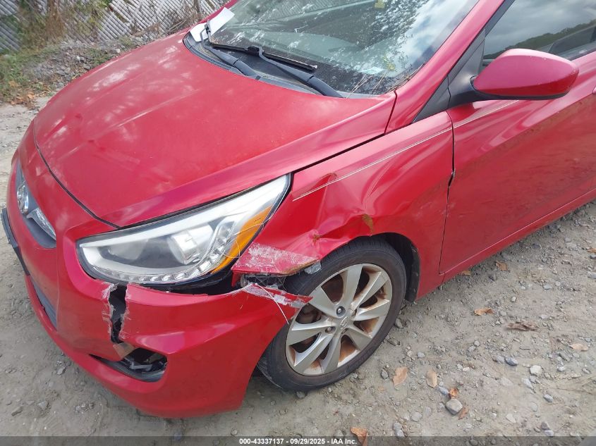 2014 Hyundai Accent Gls VIN: KMHCU4AE3EU702389 Lot: 43337137