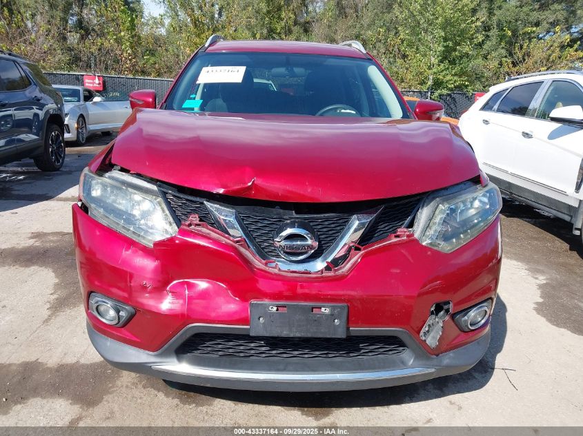 2016 Nissan Rogue S/Sl/Sv VIN: 5N1AT2MV9GC863400 Lot: 43337164