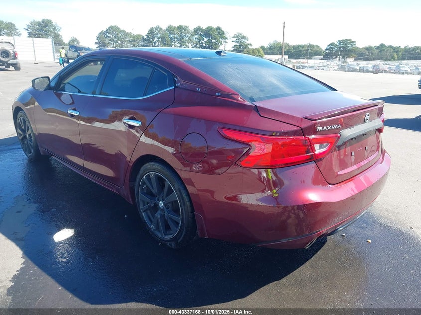 Vin: 1n4aa6apxgc903299, lot: 43831882, nissan maxima 3.5 sl 20163