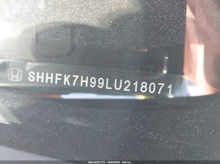 2020 HONDA CIVIC SPORT TOURING - SHHFK7H99LU218071