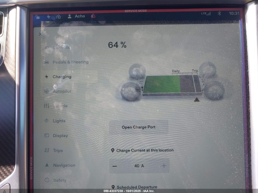 2014 Tesla Model S P85 VIN: 5YJSA1H12EFP65163 Lot: 43337238