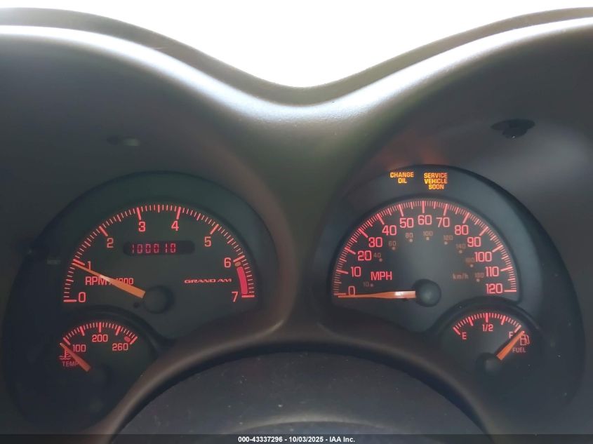 1999 Pontiac Grand Am Se1 VIN: 1G2NE52EXXC560831 Lot: 43337296