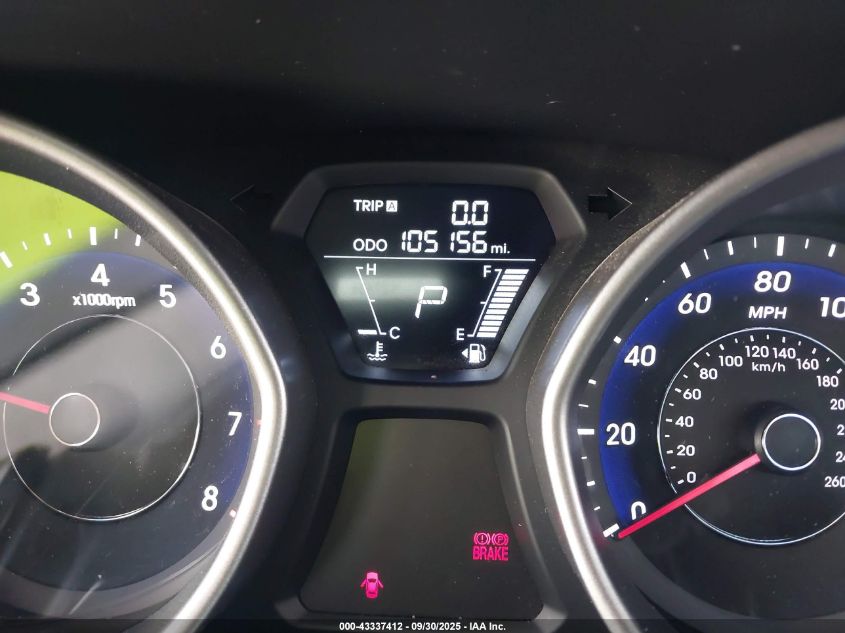 2013 Hyundai Elantra Gls VIN: 5NPDH4AE2DH447899 Lot: 43337412