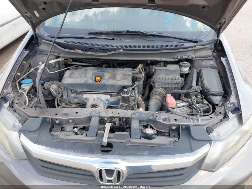 2012 Honda Civic Lx VIN: JHMFB2F52CS001872 Lot: 43337423