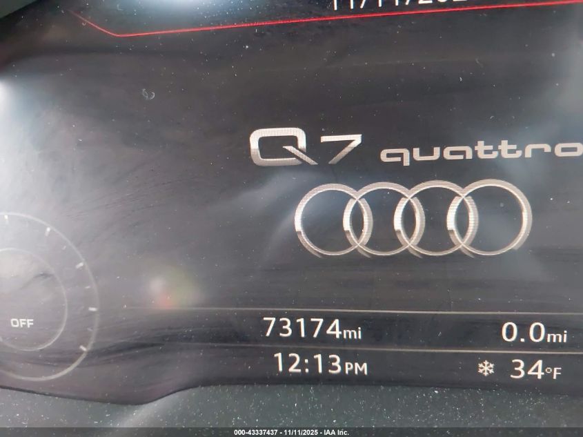 2019 Audi Q7 55 Premium/55 Se Premium VIN: WA1LAAF73KD042558 Lot: 43337437