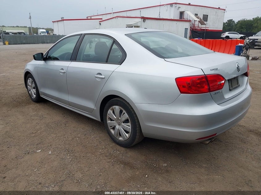 2013 VOLKSWAGEN JETTA 2.0L S 3VW2K7AJ1DM367749