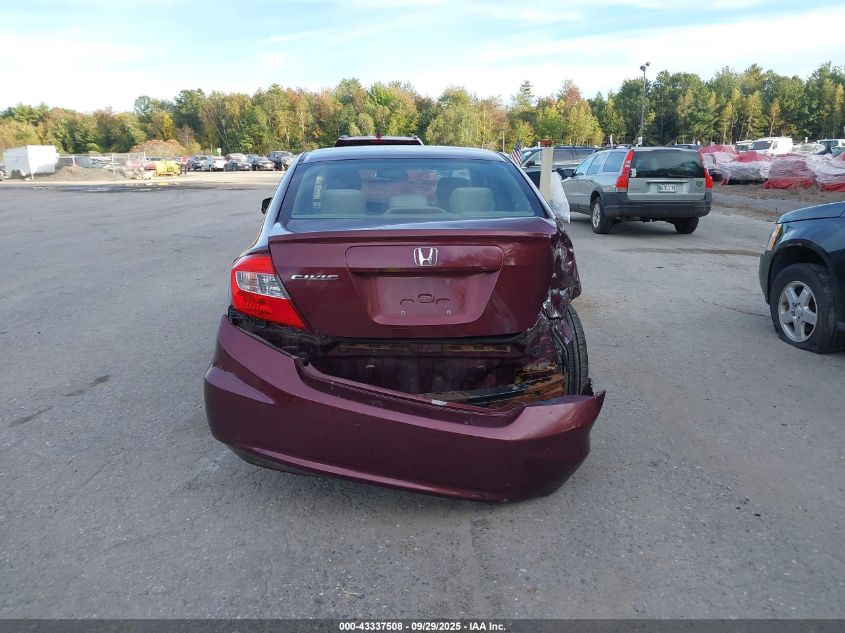 2012 Honda Civic Lx VIN: 2HGFB2F59CH537941 Lot: 43337508