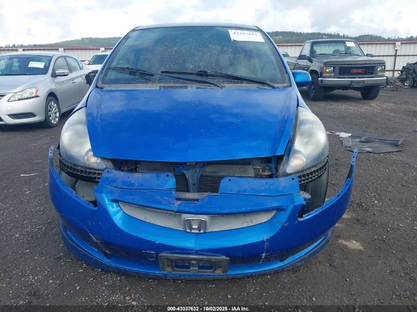 2007 Honda Fit Sport VIN: JHMGD386X7S026227 Lot: 43337632