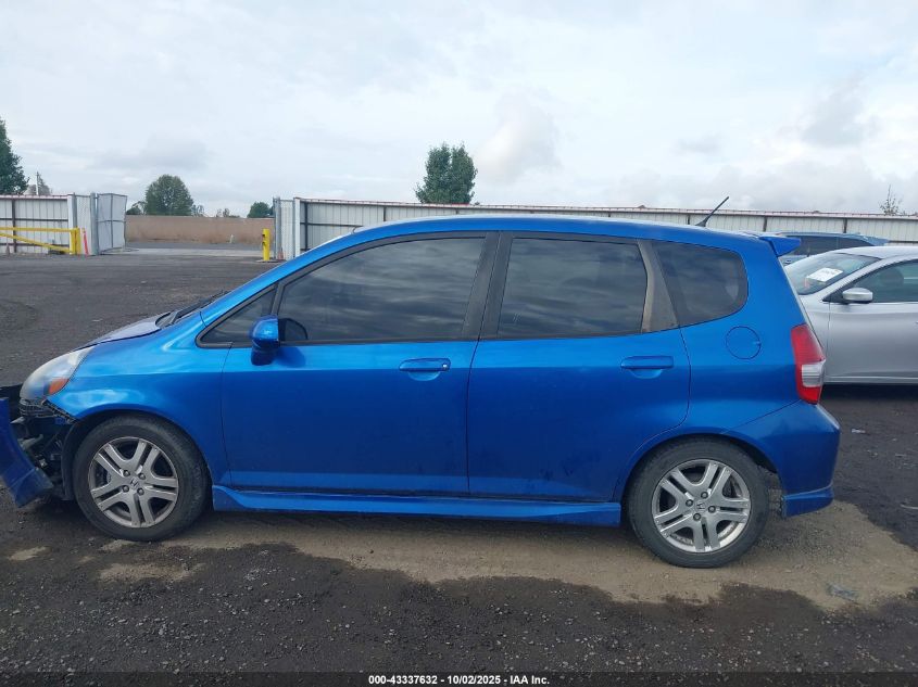2007 Honda Fit Sport VIN: JHMGD386X7S026227 Lot: 43337632