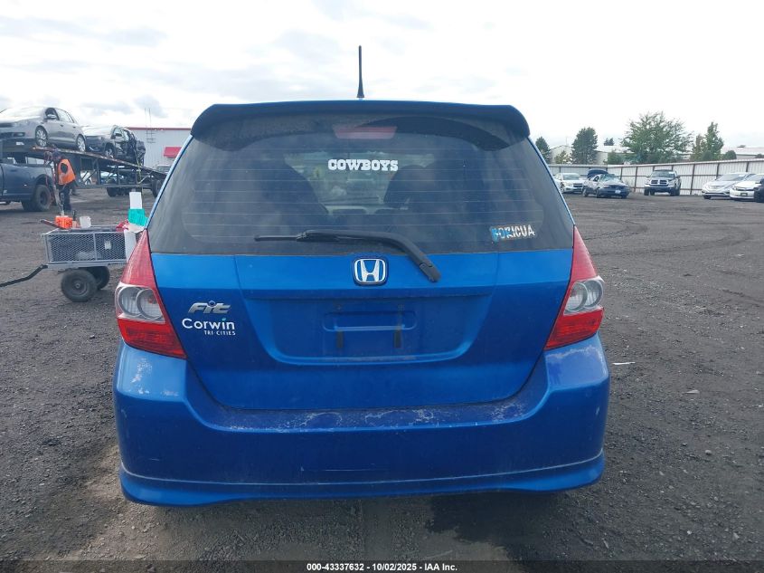 2007 Honda Fit Sport VIN: JHMGD386X7S026227 Lot: 43337632