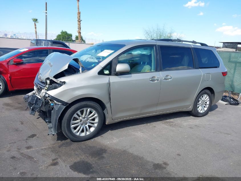 2015 Toyota Sienna Xle 8 Passenger VIN: 5TDYK3DC7FS575902 Lot: 43337649