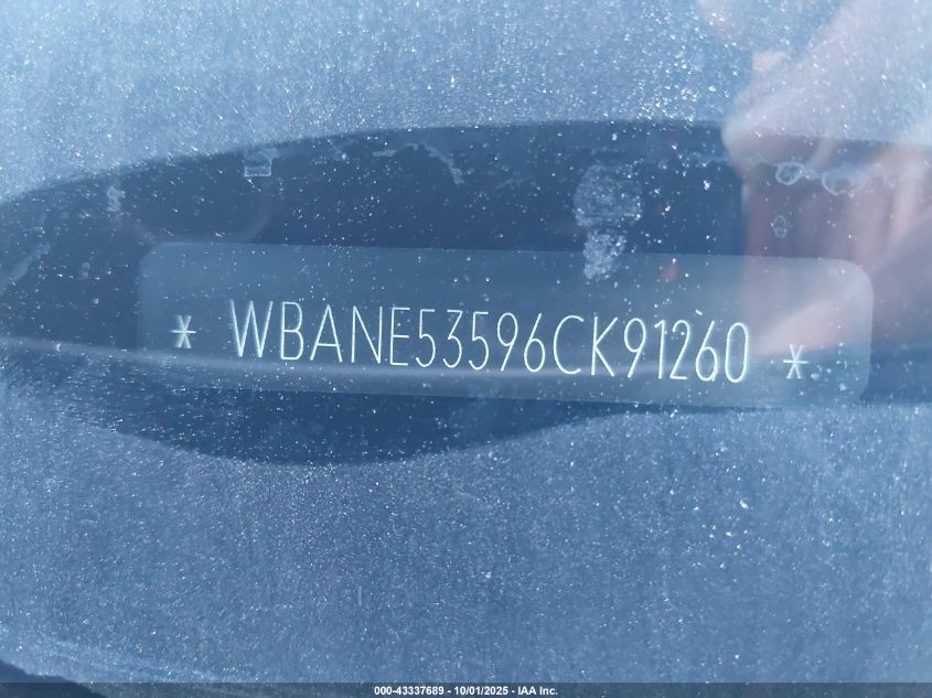 2006 BMW 525I VIN: WBANE53596CK91260 Lot: 43337689