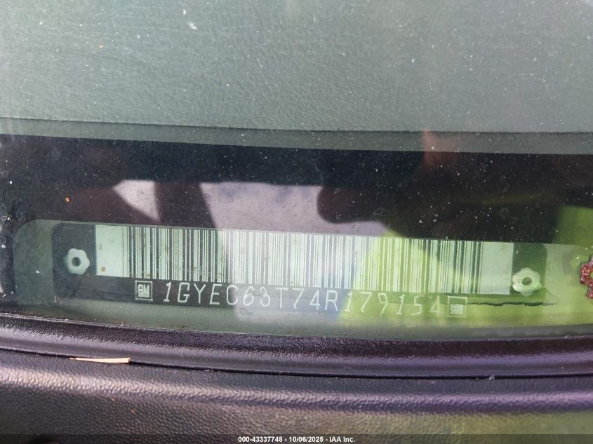 2004 Cadillac Escalade Standard VIN: 1GYEC63T74R179154 Lot: 43337748