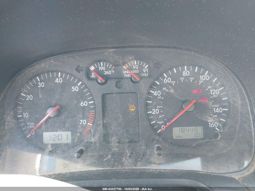 2001 Volkswagen Golf Gls VIN: 9BWGT61J114060983 Lot: 43337750