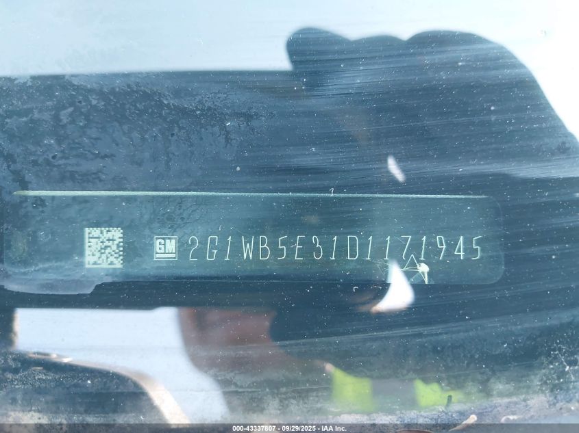 2013 Chevrolet Impala Lt VIN: 2G1WB5E31D1171945 Lot: 43337807