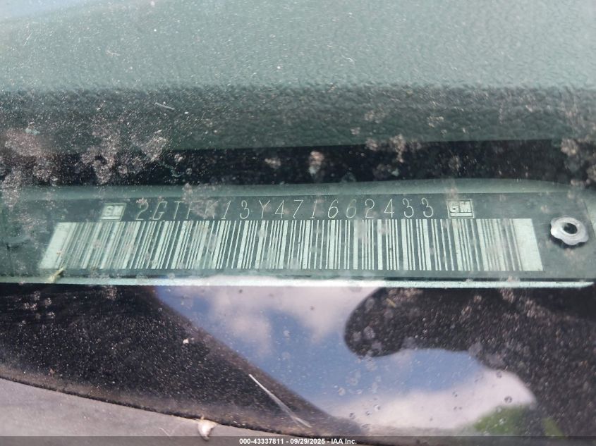 2007 GMC Sierra 1500 Slt VIN: 2GTFK13Y471662433 Lot: 43337811